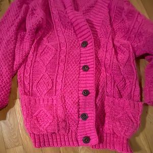Hot pink neon cardigan